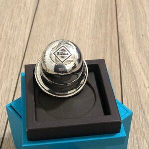Birks Dome-Shaped Ring Box with a blue box, small pouch, paper bag and ribbon